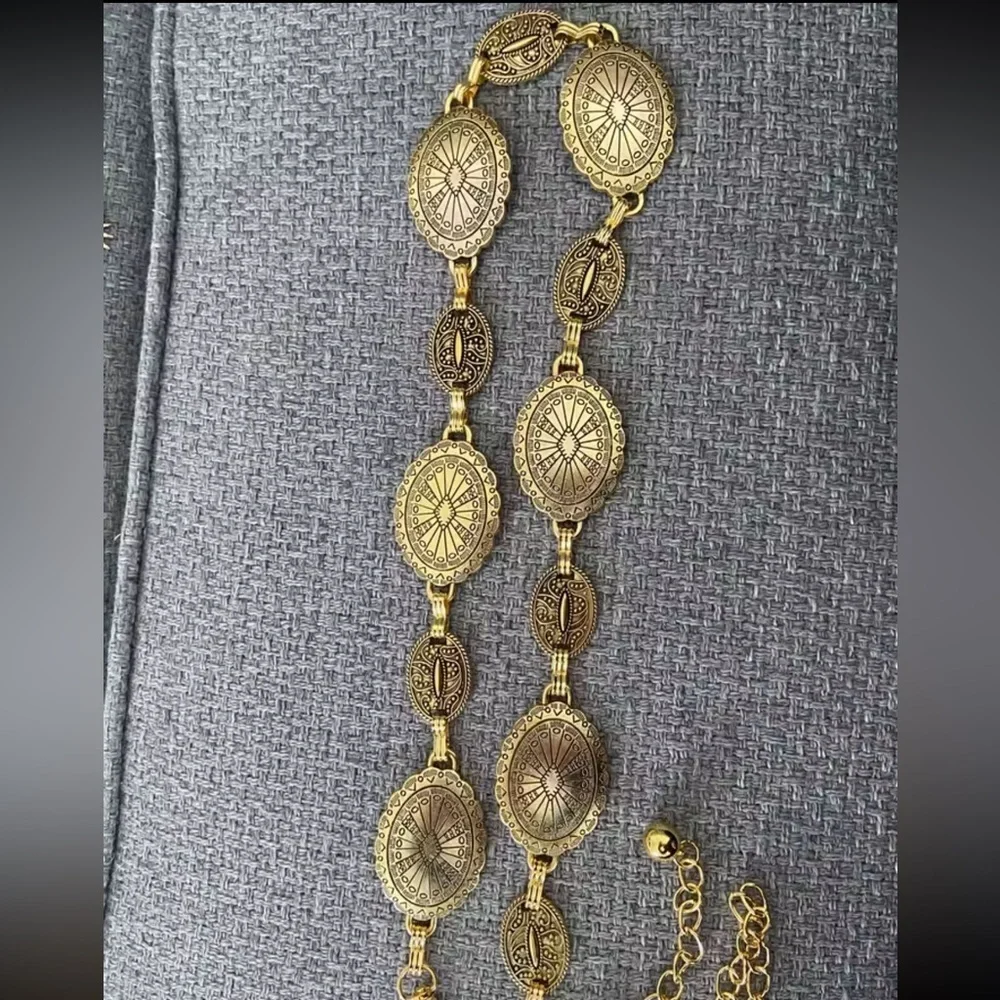 Vintage Retro Gold Chain Belt